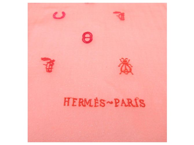 Hermès Sciarpa Hermes Carre 100 Multi-Charm Vermilion Rosa - vista 3