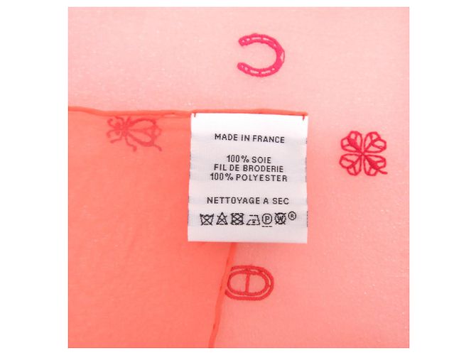 Hermès Sciarpa Hermes Carre 100 Multi-Charm Vermilion Rosa - vista 4