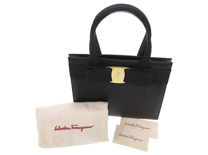 Borsa Salvatore Ferragamo Vara Ribbon Nero - vista 2