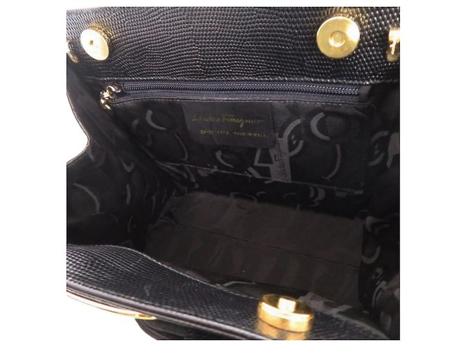 Borsa Salvatore Ferragamo Vara Ribbon Nero - vista 7