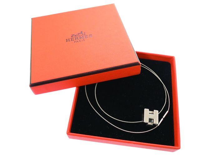 Hermès Collana in metallo Hermes Cage d'H H-cube Argento - vista 2