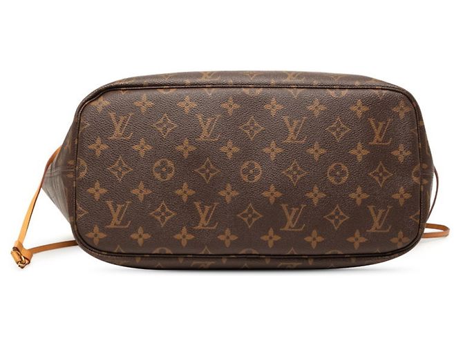 Borsa Tote Louis Vuitton Monogram Neverfull MM Marrone - vista 3