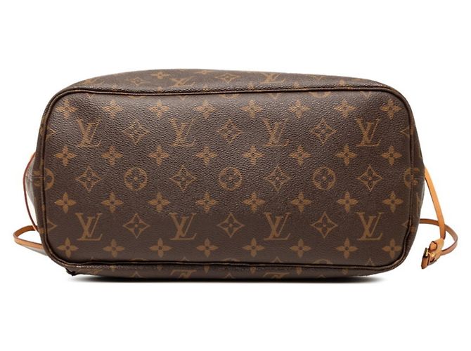 Borsa Tote Louis Vuitton Monogram Neverfull MM Marrone - vista 3