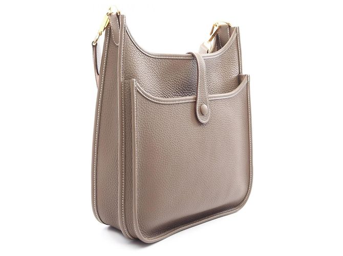 Hermès Borsa a tracolla Hermes Evelyne 3 Trois PM Marrone Taupe - vista 2