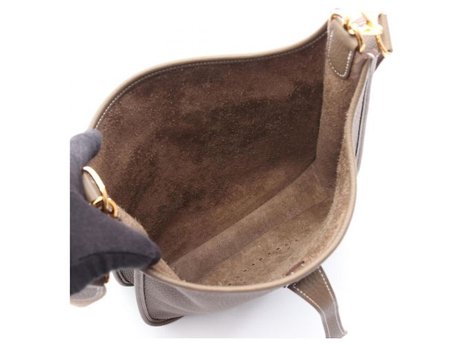 Hermès Borsa a tracolla Hermes Evelyne 3 Trois PM Marrone Taupe - vista 3