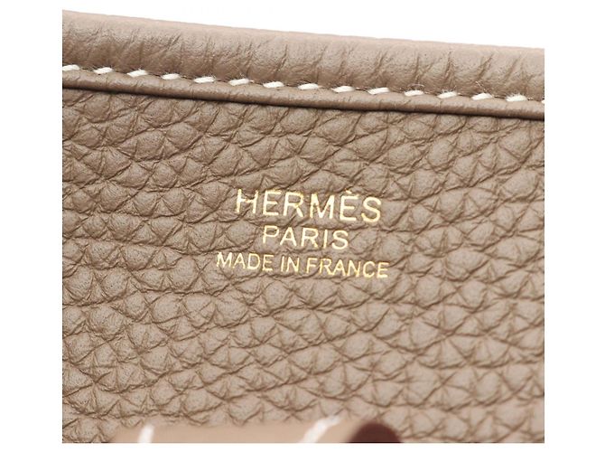 Hermès Borsa a tracolla Hermes Evelyne 3 Trois PM Marrone Taupe - vista 4