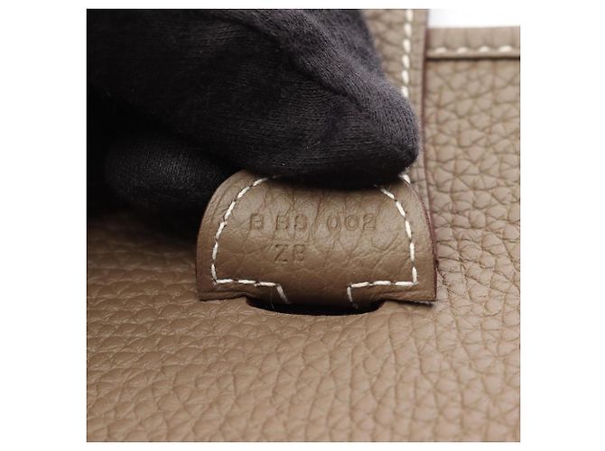 Hermès Borsa a tracolla Hermes Evelyne 3 Trois PM Marrone Taupe - vista 5