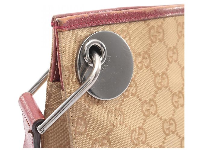 Borsa a tracolla/Borsa a mano Gucci GG Canvas Beige Bordò - vista 6