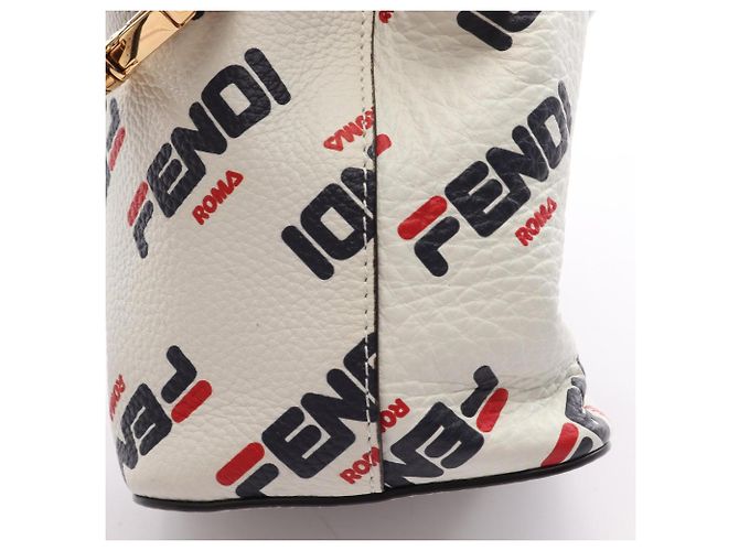 Bolso de mano 2-Way Mini Montresor Fendi x Fila Blanco Roja Azul marino - vista 10