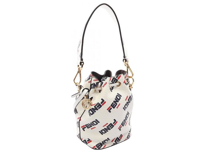 Bolso de mano 2-Way Mini Montresor Fendi x Fila Blanco Roja Azul marino - vista 2