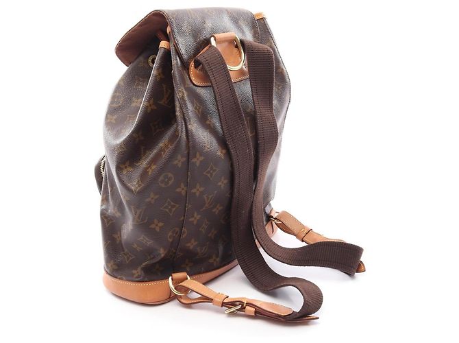 Zaino/Borsa Louis Vuitton Montsouris GM Marrone Monogramma - vista 2