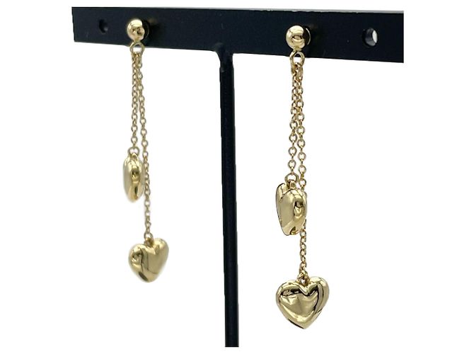 Orecchini pendenti Double Heart di Tiffany & Co. D'oro - vista 2