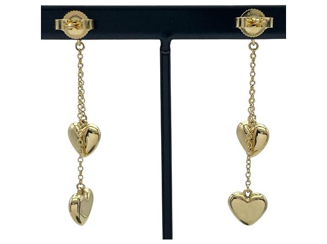 Orecchini pendenti Double Heart di Tiffany & Co. D'oro - vista 3