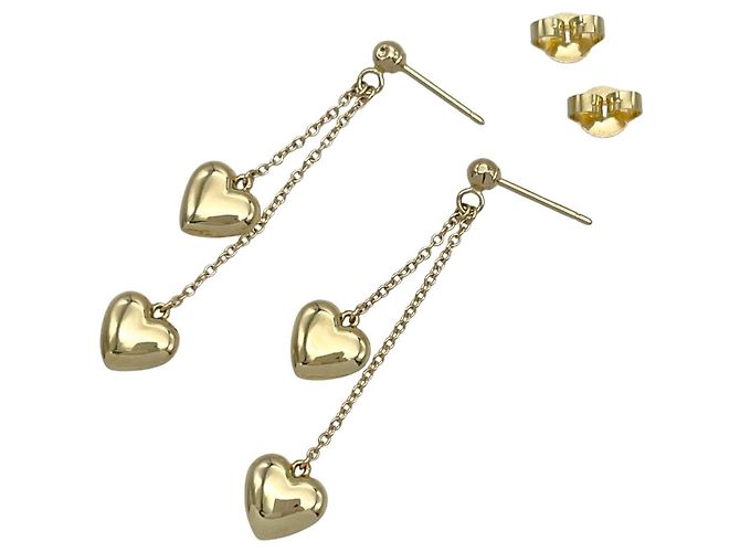 Orecchini pendenti Double Heart di Tiffany & Co. D'oro - vista 4