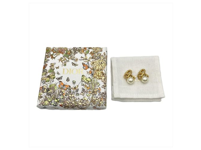 Orecchini a clip dorati Christian Dior con perle artificiali D'oro - vista 7