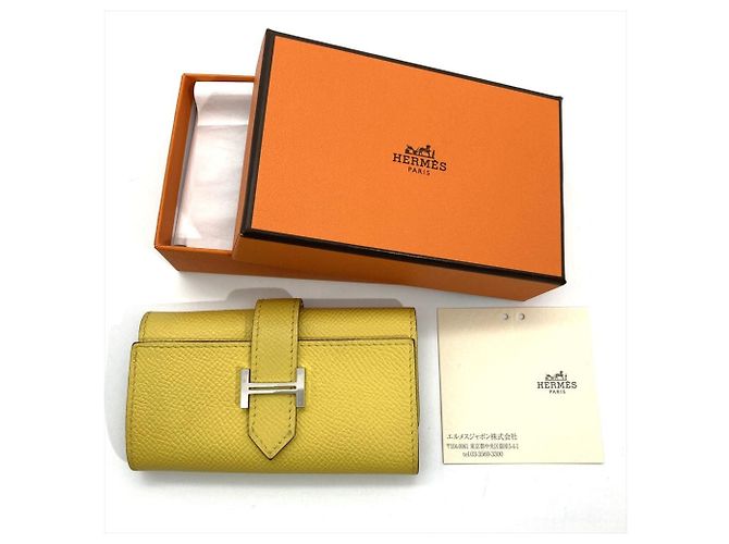 Hermès Bearn Schlüsselcase aus gelbem Epsom-Leder - Ansicht 10