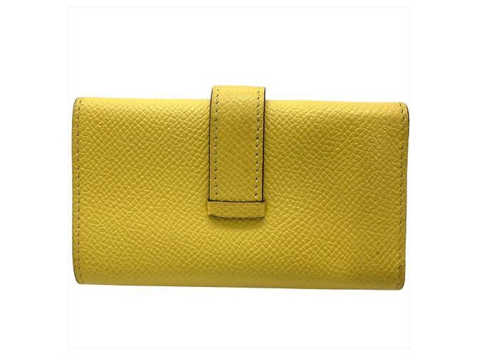 Hermès Bearn Schlüsselcase aus gelbem Epsom-Leder - Ansicht 4