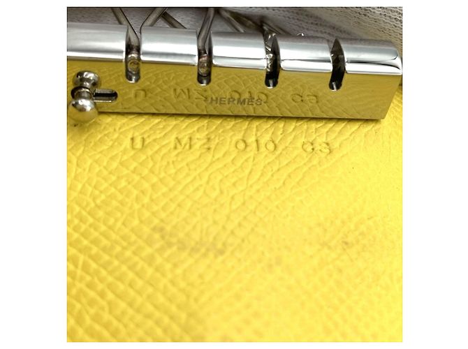 Hermès Bearn Schlüsselcase aus gelbem Epsom-Leder - Ansicht 8