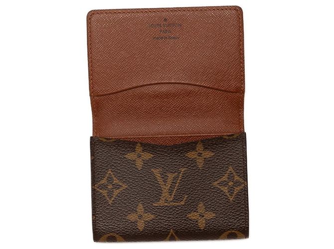 Tarjetero Monogram marrón Louis Vuitton Castaño - vista 4