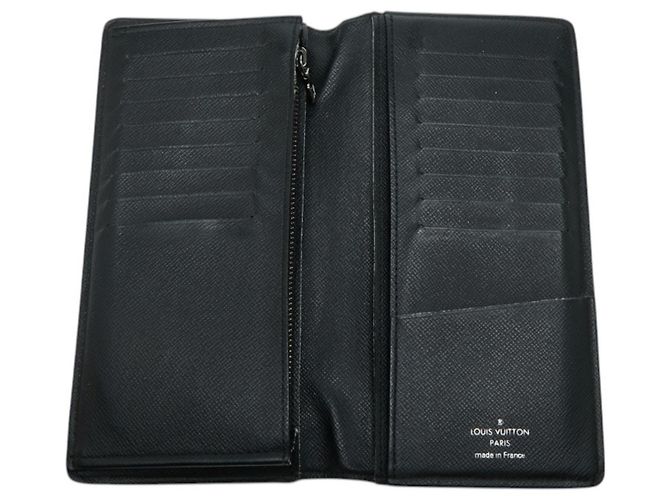 Portafoglio lungo Louis Vuitton Monogram Eclipse Brazza Marrone Nero - vista 6
