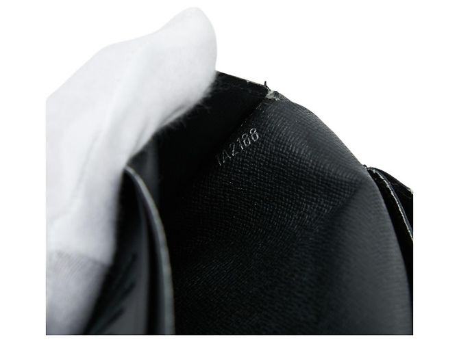 Portafoglio lungo Louis Vuitton Monogram Eclipse Brazza Marrone Nero - vista 9