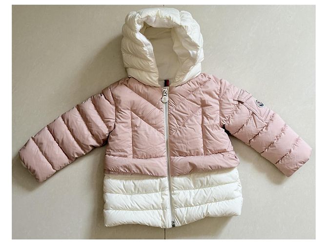 Moncler Kinder Daunensteppjacke Pink Weiß - Ansicht 10