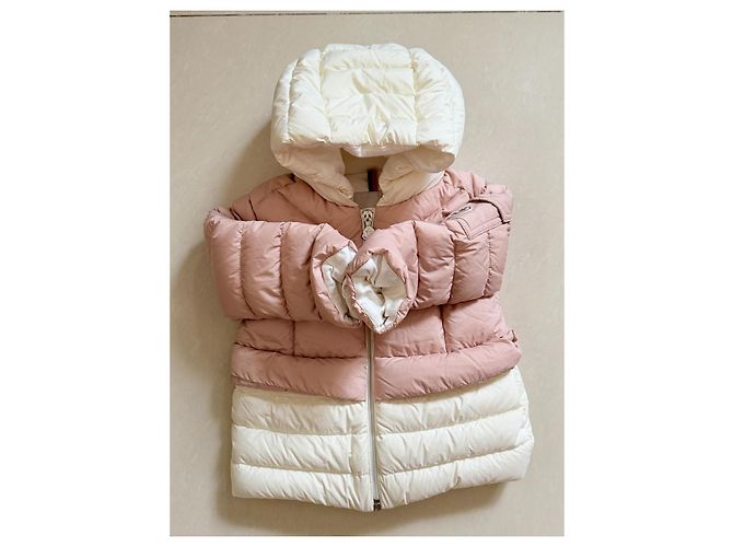 Moncler Kinder Daunensteppjacke Pink Weiß - Ansicht 11