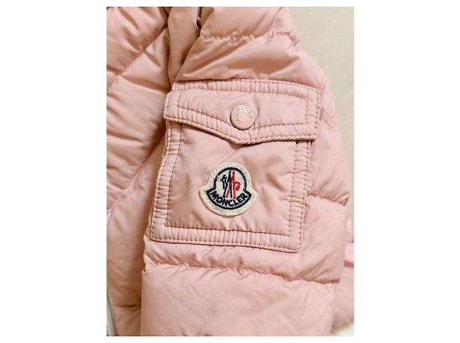 Moncler Kinder Daunensteppjacke Pink Weiß - Ansicht 12