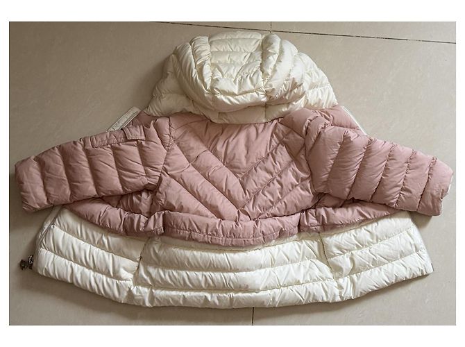 Moncler Kinder Daunensteppjacke Pink Weiß - Ansicht 14