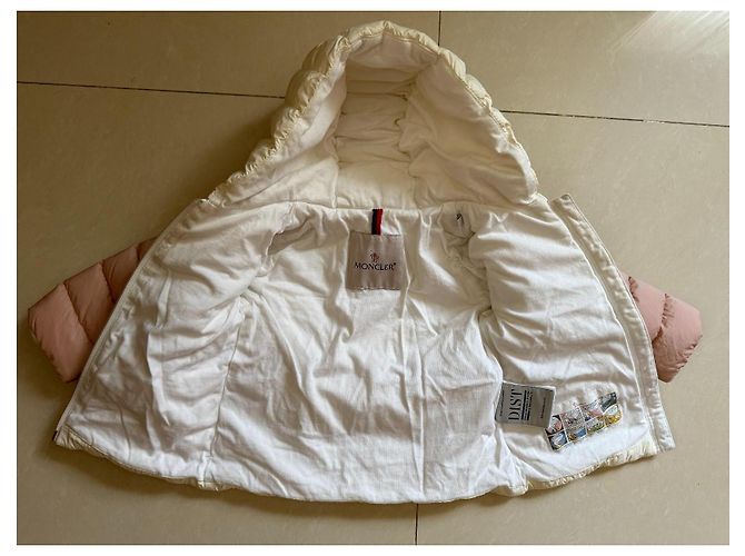 Moncler Kinder Daunensteppjacke Pink Weiß - Ansicht 3