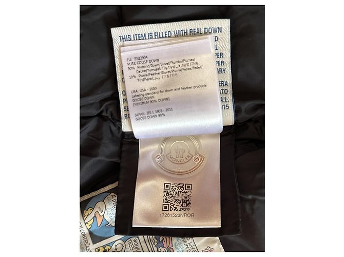 Moncler Chaqueta acolchada negra con paneles de lana Negro - vista 11