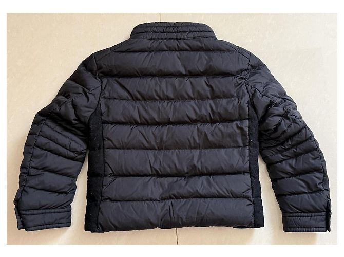 Moncler Chaqueta acolchada negra con paneles de lana Negro - vista 6