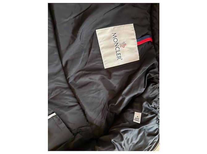 Moncler Chaqueta acolchada negra con paneles de lana Negro - vista 8