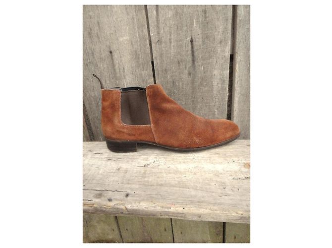 Prada Suede Chelsea Boots Brown - view 8