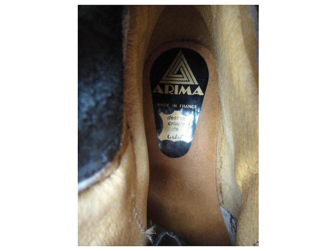 Autre Marque Botines de cuero Arima Beige - vista 7