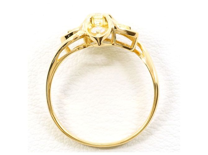 Autre Marque 18K Gelbgold-Ring mit Diamant Golden - Ansicht 2