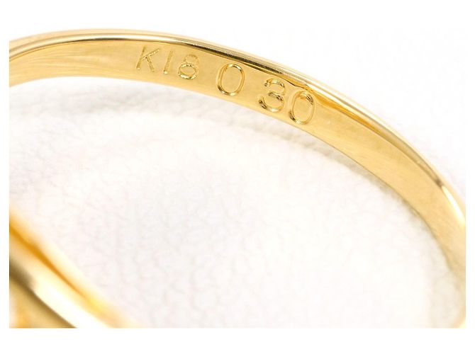 Autre Marque 18K Gelbgold-Ring mit Diamant Golden - Ansicht 4
