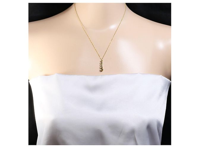 Autre Marque Collana in oro giallo 18K con diamante marrone D'oro - vista 5