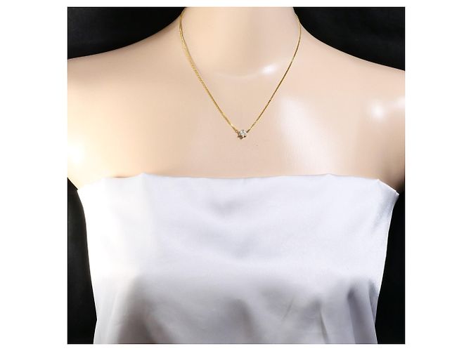 Autre Marque 18K Gelbgoldhalskette mit Diamant Golden - Ansicht 5