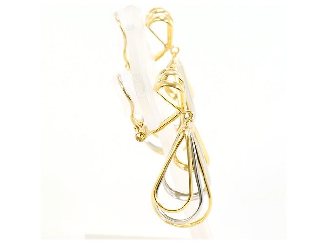Autre Marque Orecchini a clip in platino PT900 e oro giallo 18K D'oro - vista 2