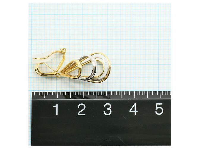 Autre Marque Orecchini a clip in platino PT900 e oro giallo 18K D'oro - vista 3