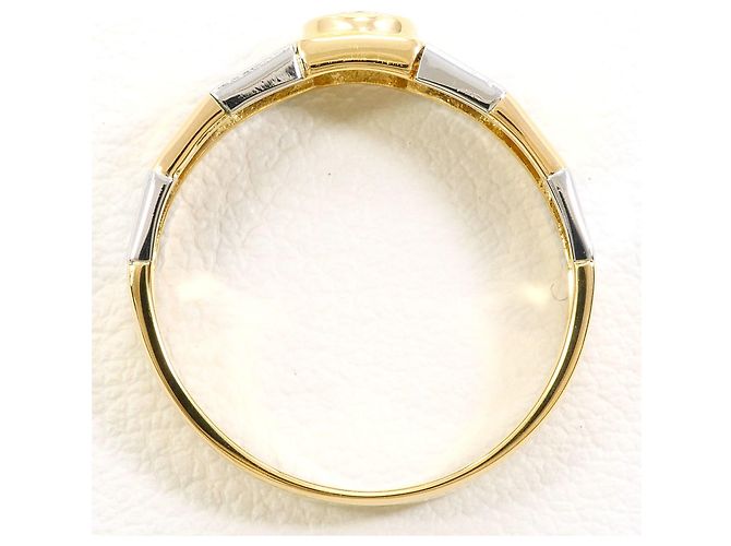 Autre Marque PT900 Platin- und Gelbgold-Ring mit Diamant Golden - Ansicht 2