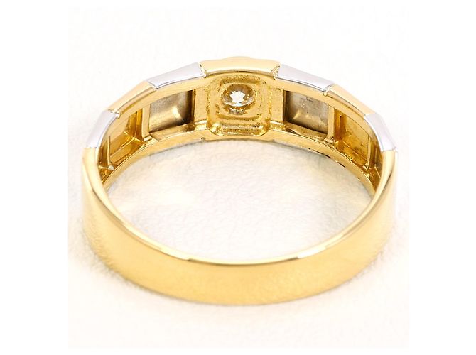 Autre Marque PT900 Platin- und Gelbgold-Ring mit Diamant Golden - Ansicht 3