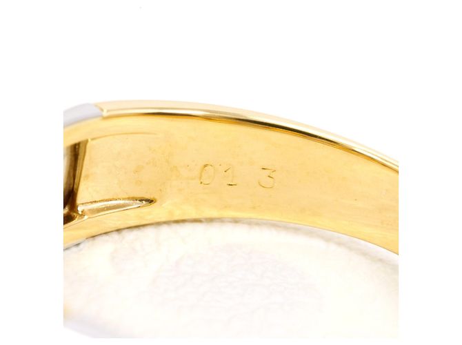 Autre Marque PT900 Platin- und Gelbgold-Ring mit Diamant Golden - Ansicht 5
