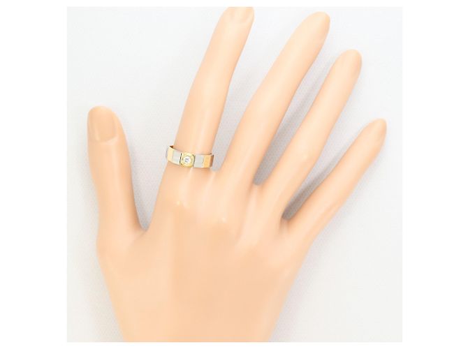 Autre Marque PT900 Platin- und Gelbgold-Ring mit Diamant Golden - Ansicht 6