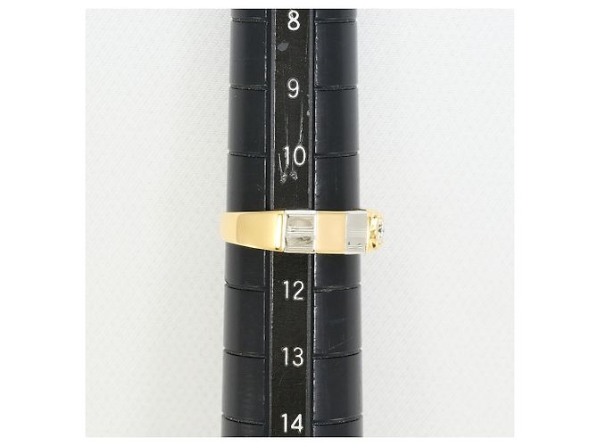 Autre Marque PT900 Platin- und Gelbgold-Ring mit Diamant Golden - Ansicht 7