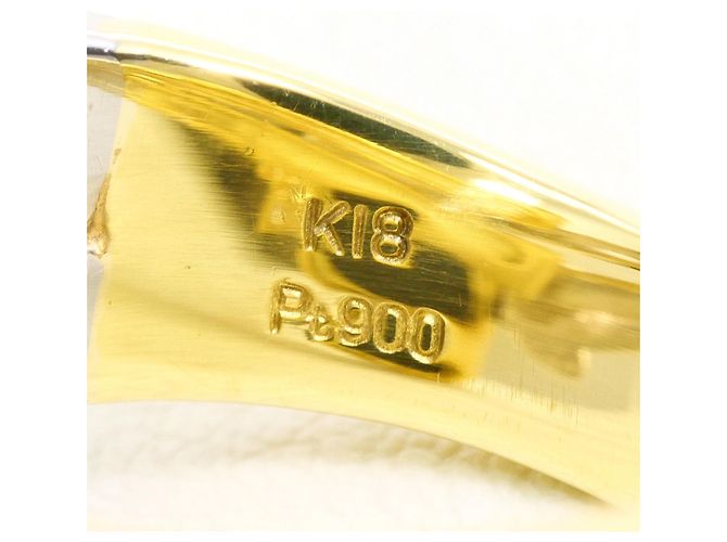 Autre Marque Ring aus Platin und Gelbgold mit Onyx und Diamant Schwarz Golden - Ansicht 6