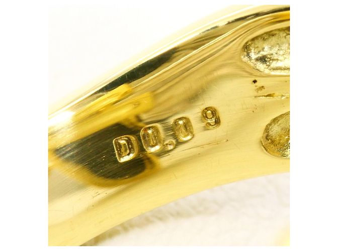Autre Marque Ring aus Platin und Gelbgold mit Onyx und Diamant Schwarz Golden - Ansicht 7