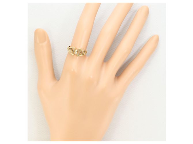 Autre Marque Anello band in platino e oro giallo con diamante D'oro - vista 5