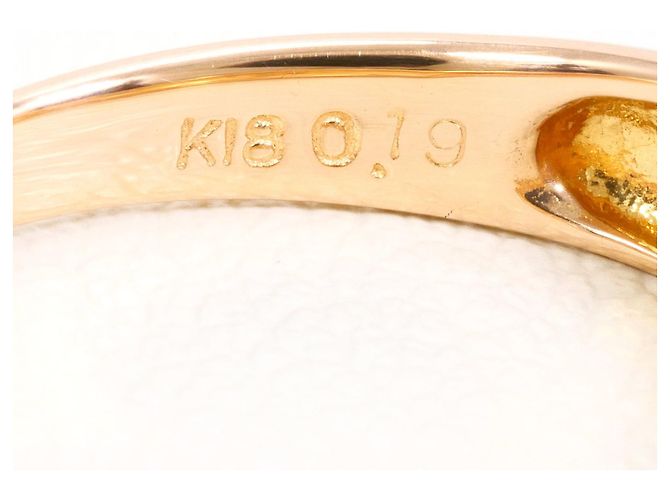 Autre Marque 18K Gelbgold-Ring mit Diamant Golden - Ansicht 4